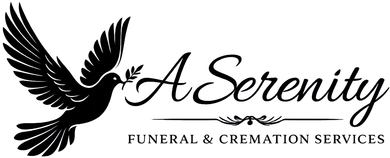 A black logo featuring a dove with an olive branch next to the text, 