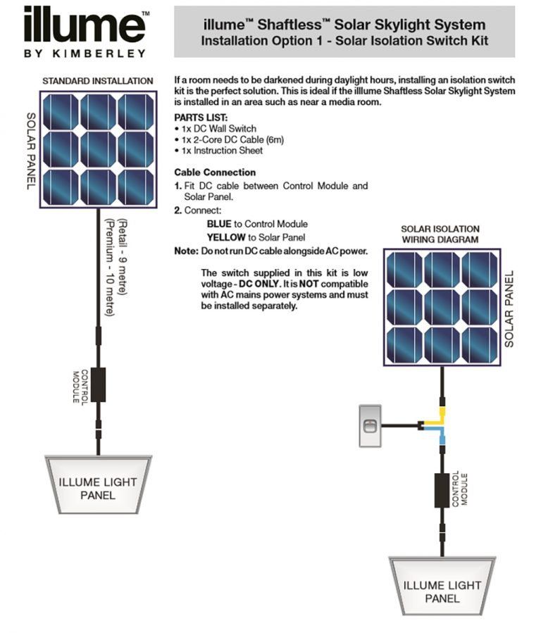 diagram of illume solar insulation switch