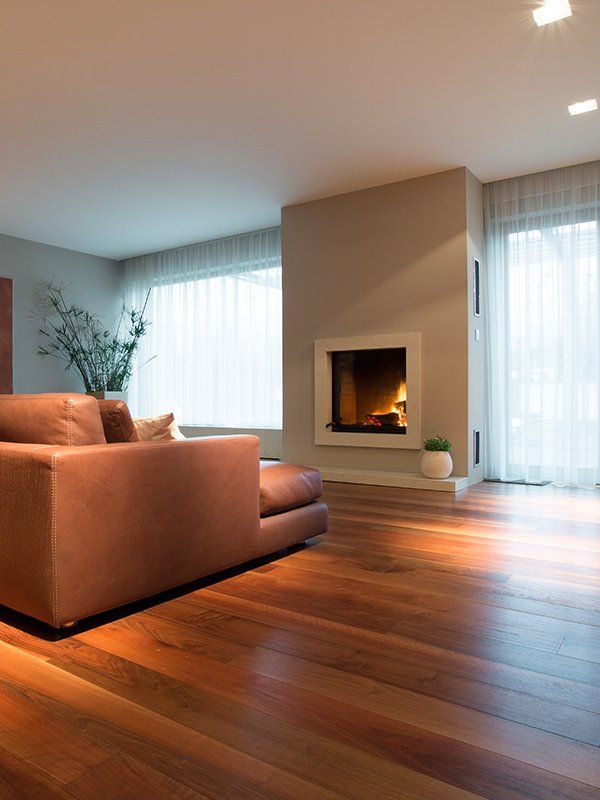 Family Room With Wooden Floor — Lismore Floor Sanding in Lismore, NSW