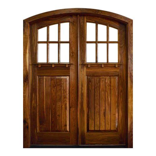 Eyebrow arched double craftsman exterior doors