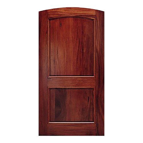 Solid two panel eyebrow radius door