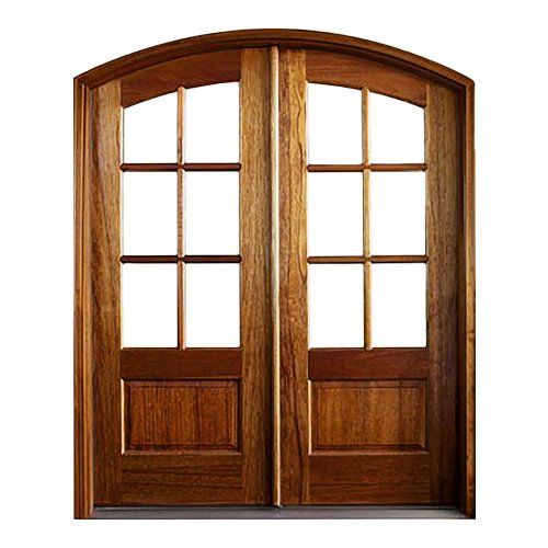 Eyebrow radius double entry door - 6 lite