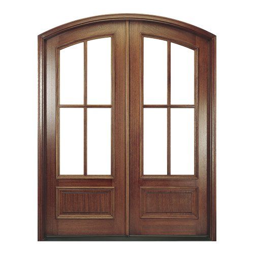 Eyebrow arch exterior French doors with 4 lites