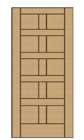 Solid wood interior door with 10 panels