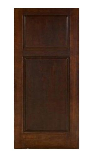 Solid wood 2 panel interior door - 1/3 upper 2/3 lower
