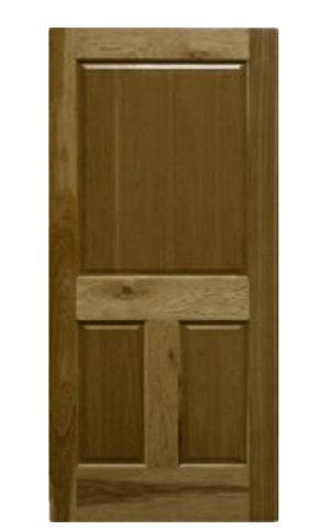 Solid wood interior door with 3 panels