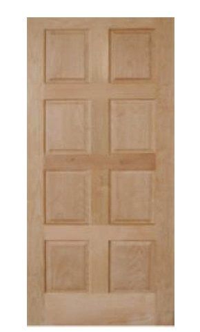 Solid wood interior door with 8 panels