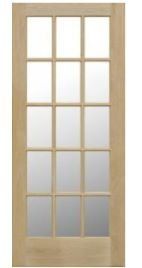 15-lite interior French door