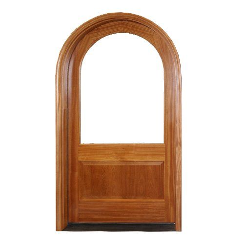 Round top half lite exterior door