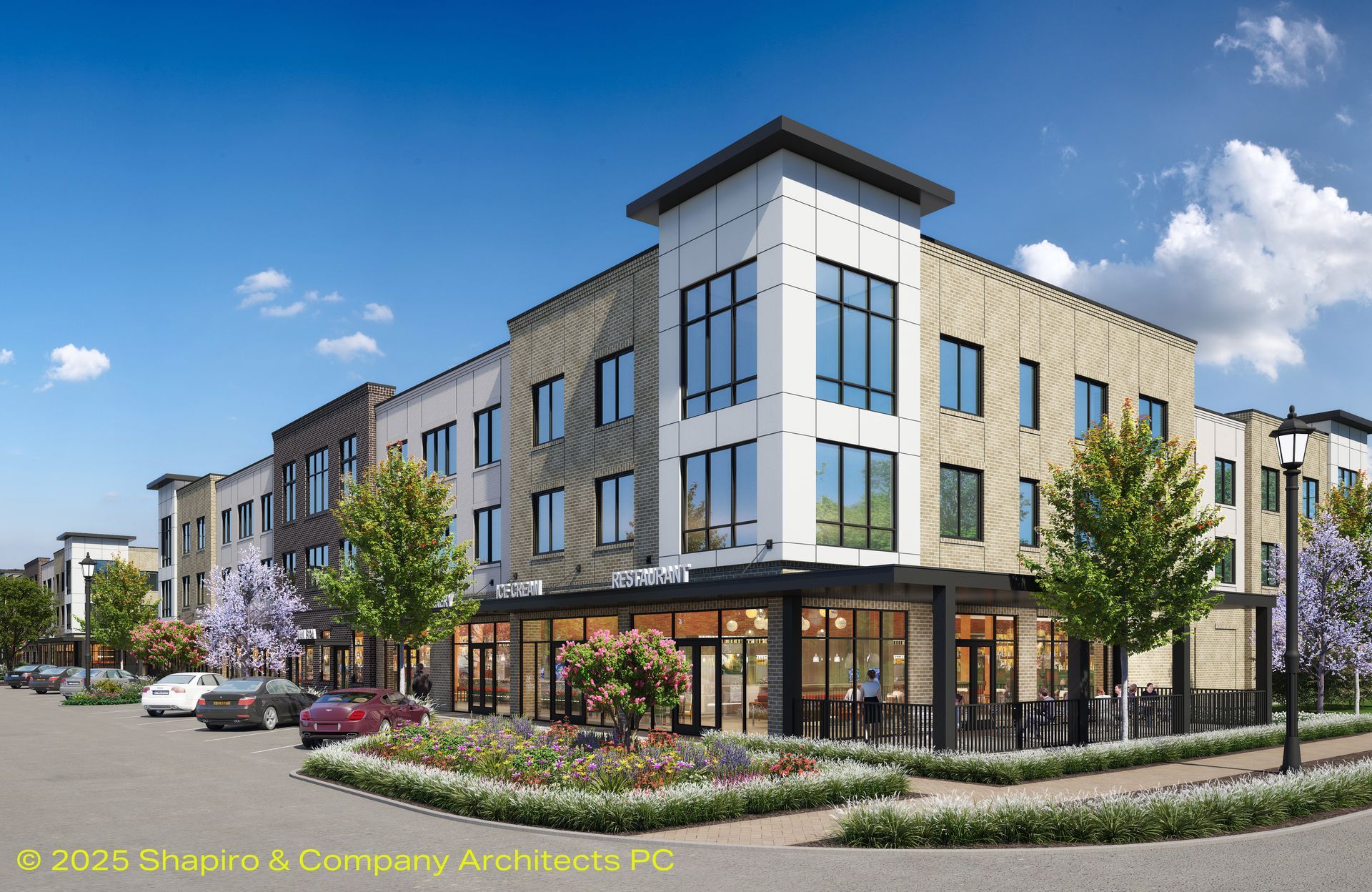 An artist 's impression of a large building with a lot of windows