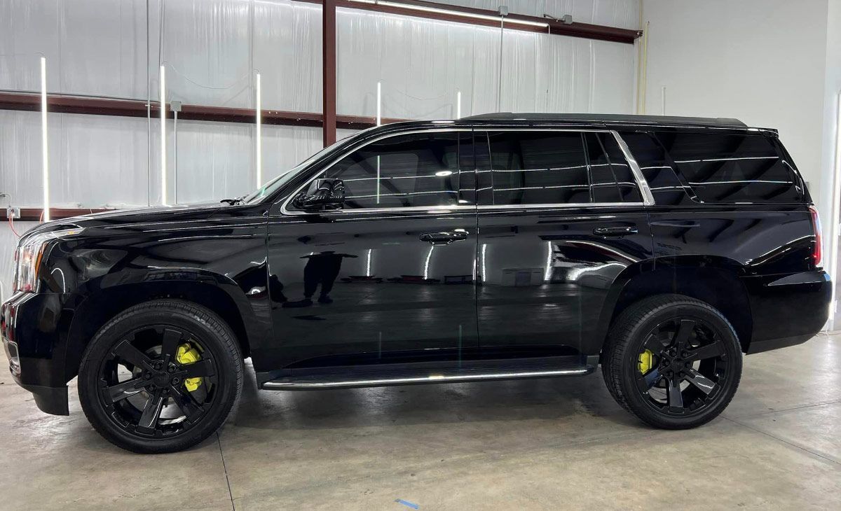 An SUV with dark tint