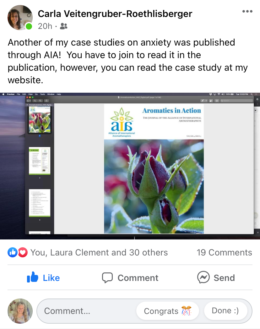 a facebook post from carla veltengruber-roethlisberger