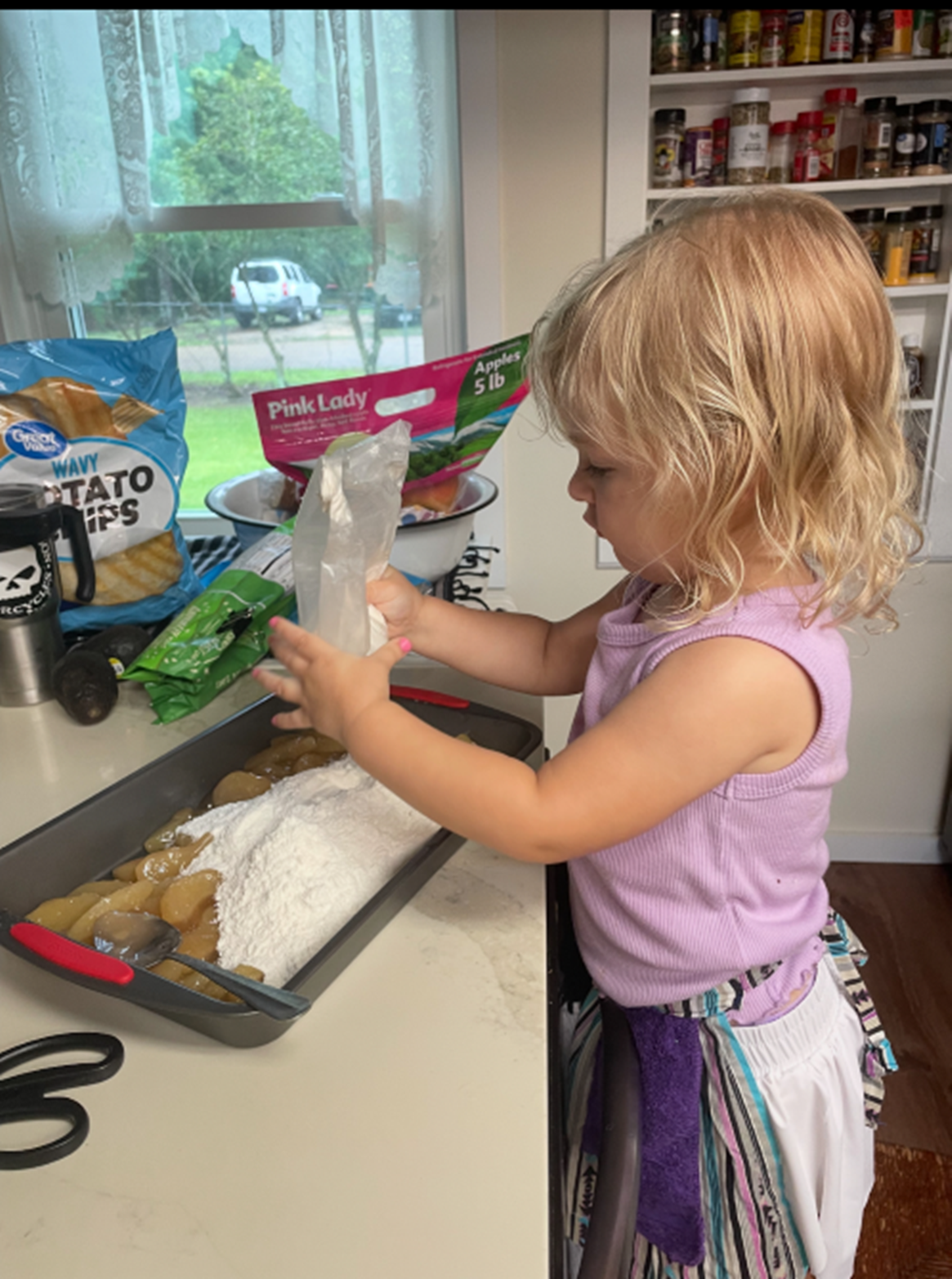 child cooking