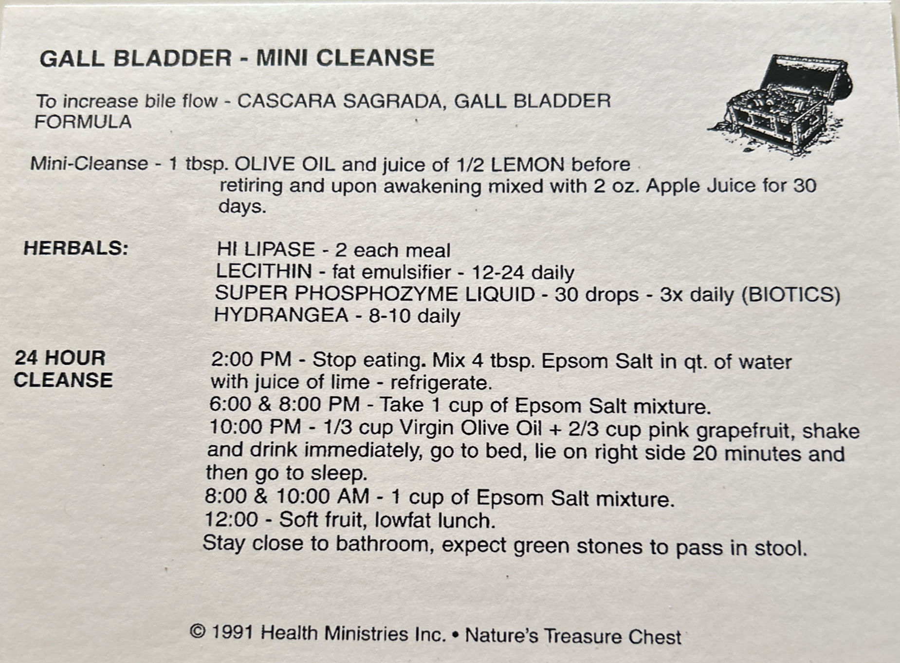 gallbladder cleanse information and instructions