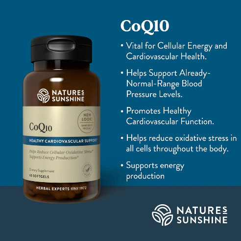 a bottle of coq10 from nature 's sunshine