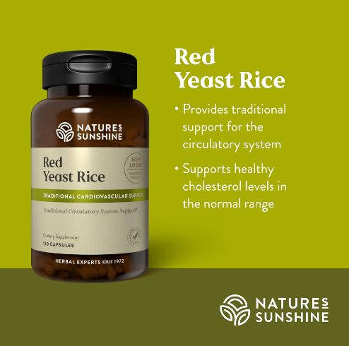 a bottle of red yeast rice from nature 's sunshine