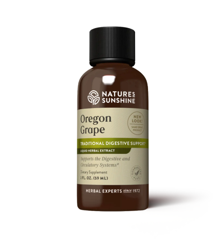 a bottle of nature 's sunshine oregon grape traditional digestive support