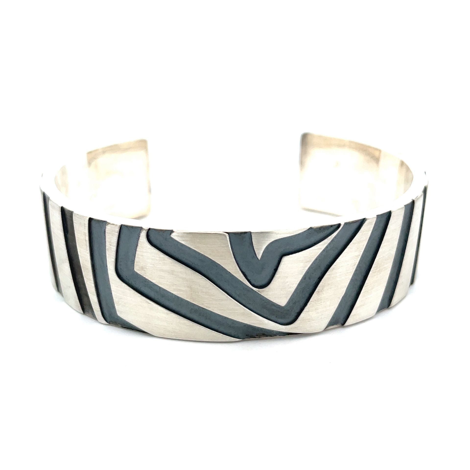 Silver Cuff - 20mm, Rose Engine