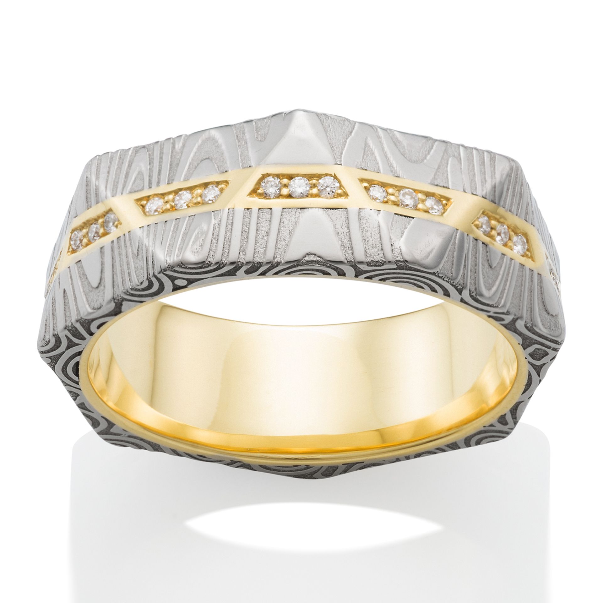 Pantheon 14-26 - 18K Yellow gold Inlay and Diamonds