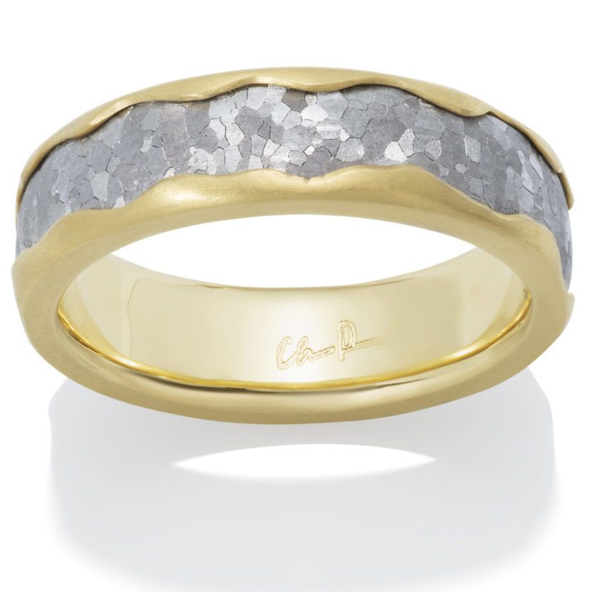 Crystal Steel - 18K Yellow Gold Rolled Edge