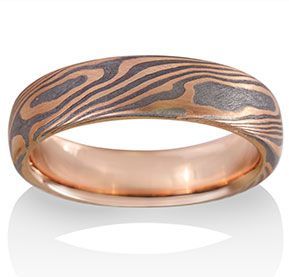 Maple - 14K Red Gold, Meteorite