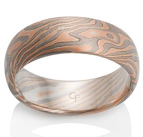 Oak - 14K Red Gold, Pd500, Silver