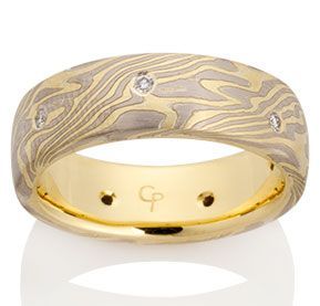 Oak - 18k Yellow Gold, Pd500, Silver with Diamonds