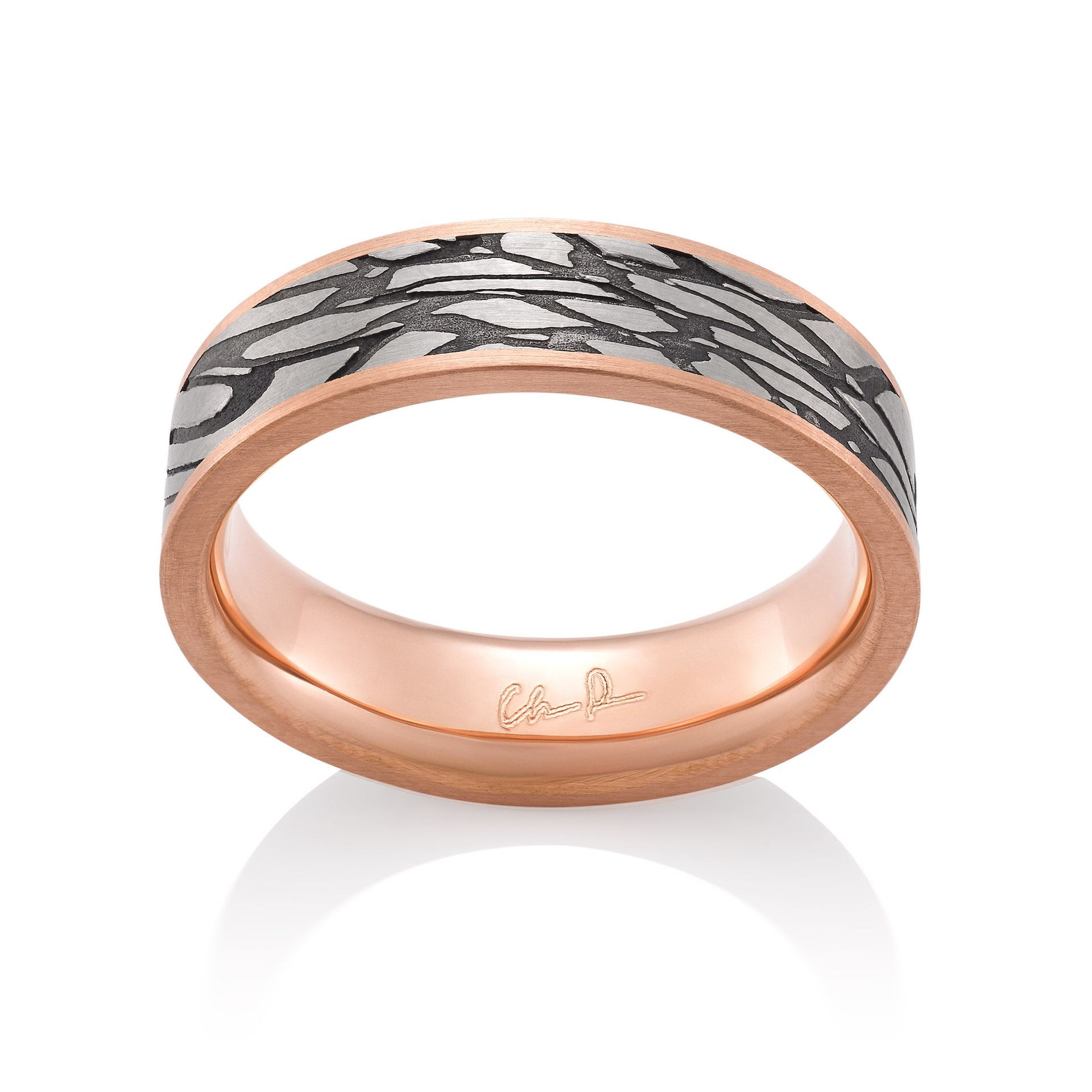 Dragonlace - Narrow 14K Red Gold Channel