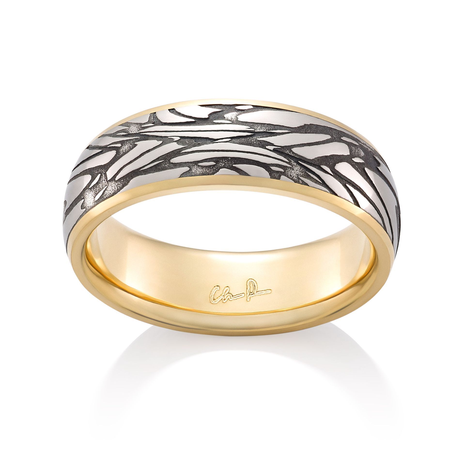 Dragonlace - Narrow 18K Yellow Gold Channel
