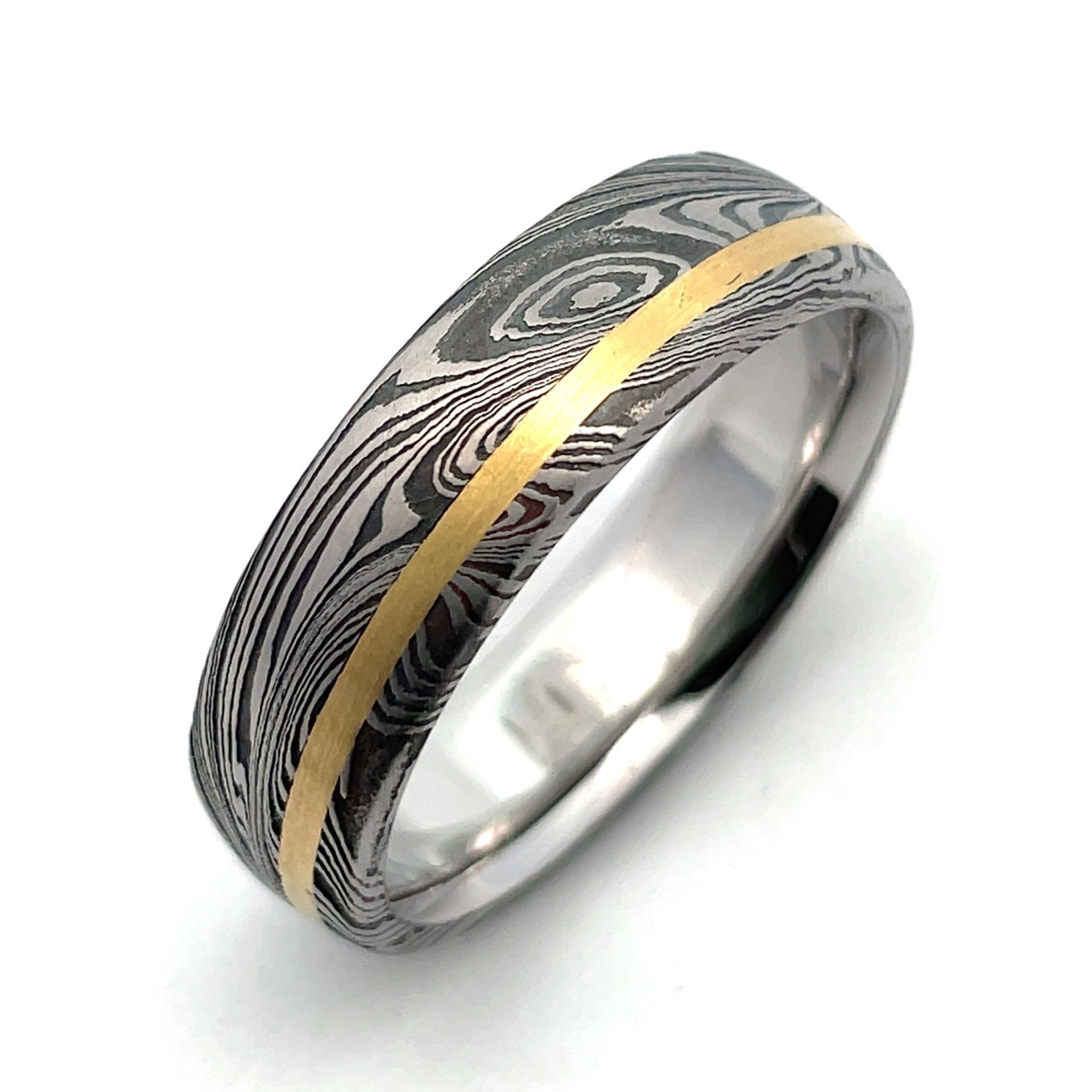 Damascus - 1mm Off-Center Inlay