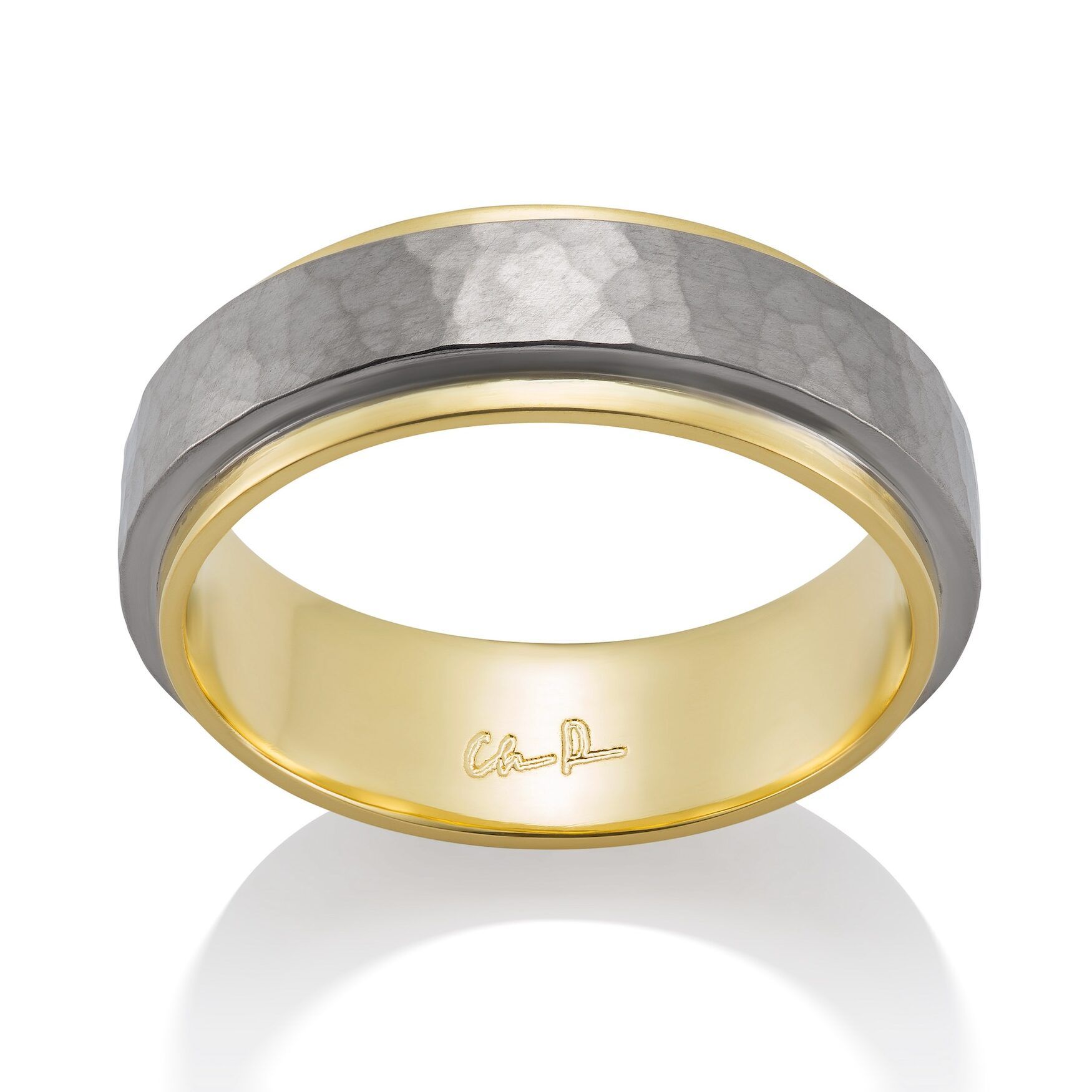 Two-Tone Stepped Rails, Hammered Center