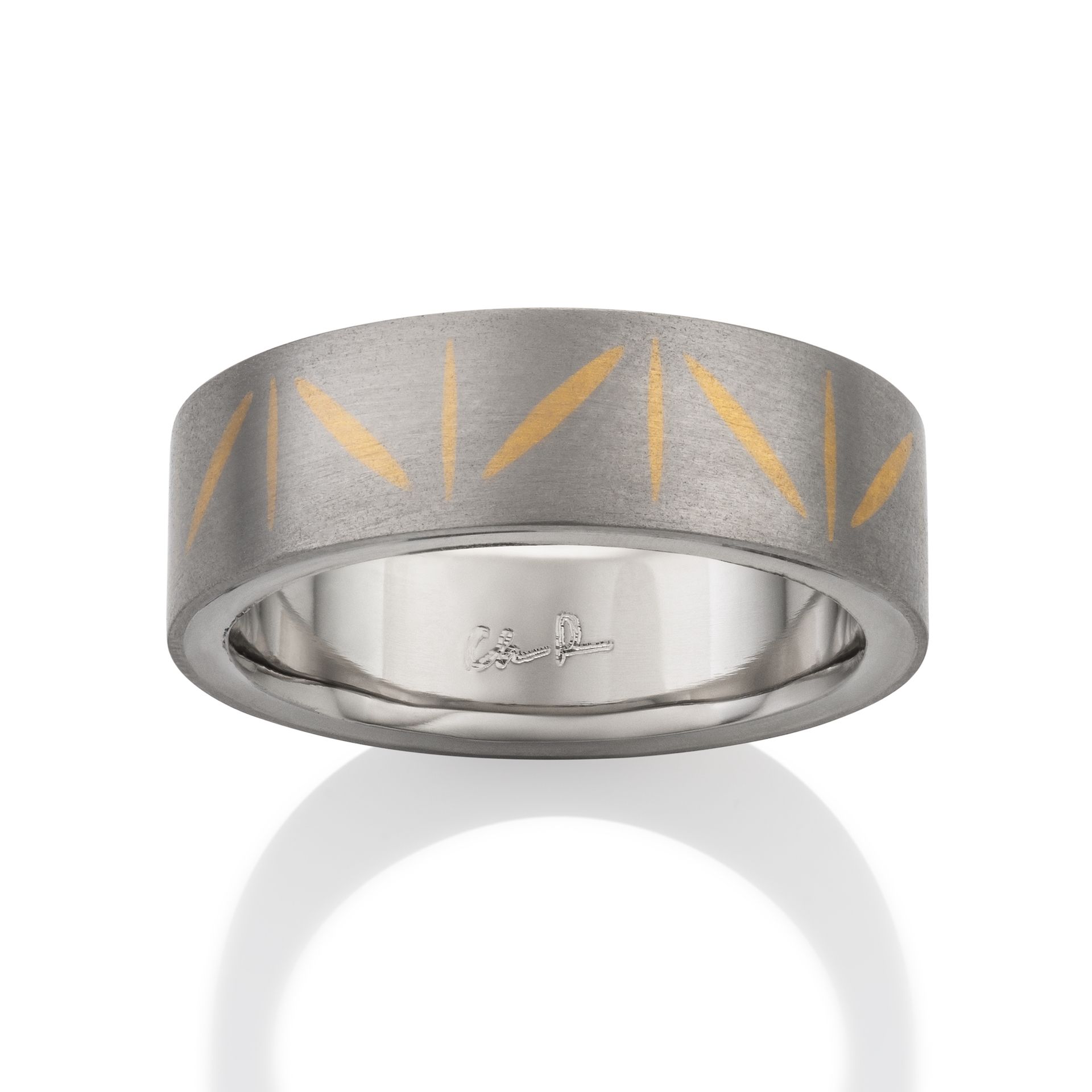 PD500 Ring with 24K Yellow Gold Inlay