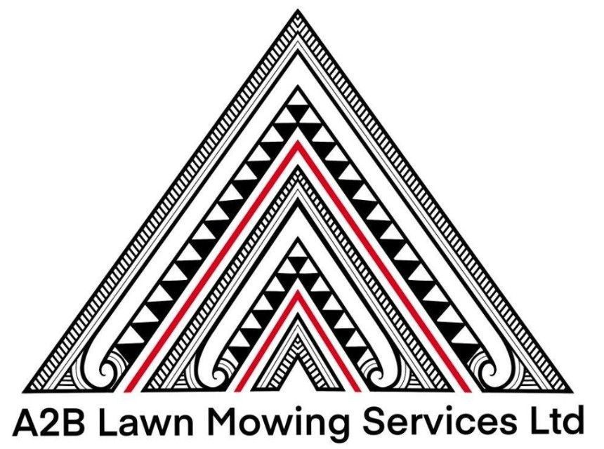 A logo for a2b lawn mowing services ltd