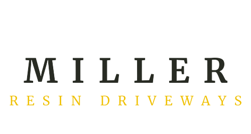 Miller Resin Driveways logo, black text 