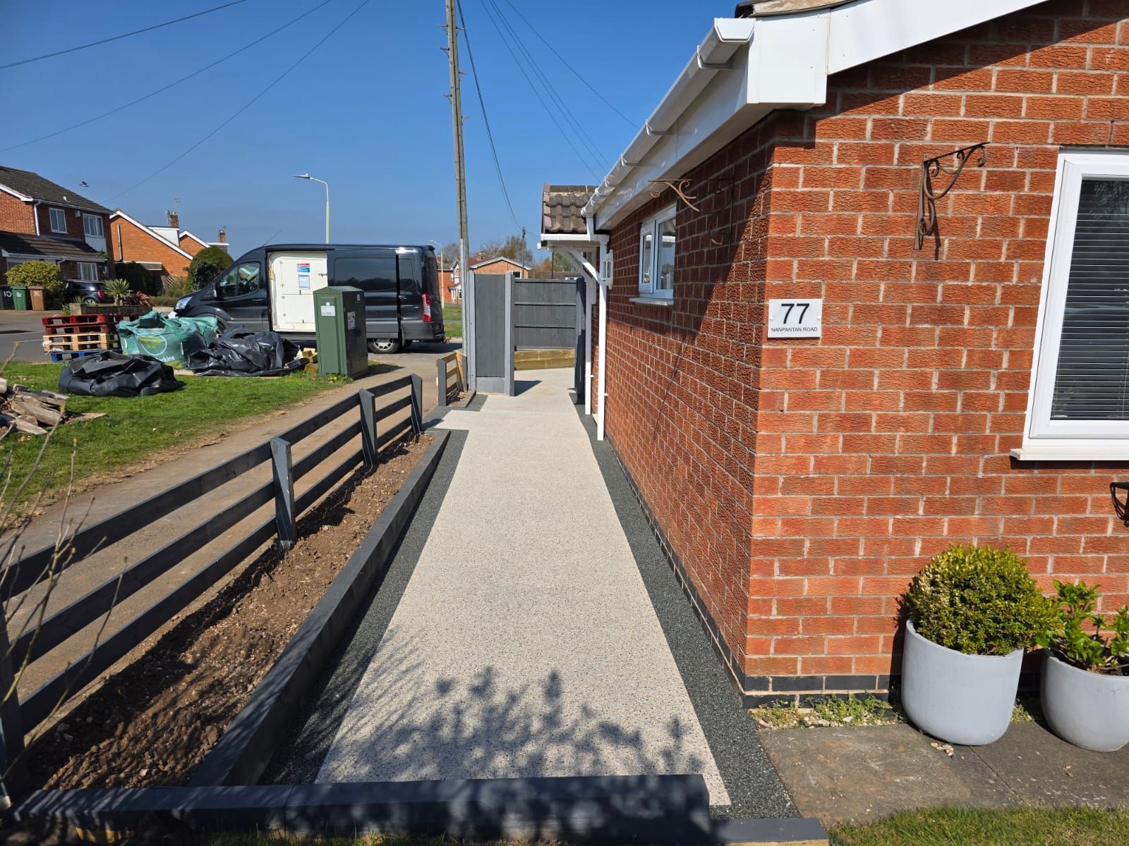 after image front of house for resin driveway install