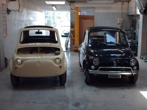 fiat 500 d'epoca appena restaurate