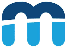 Image of a large blue M