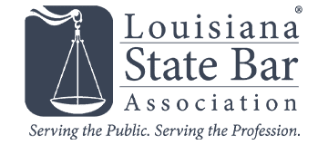 The logo for the louisiana state bar association