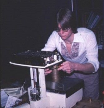 Dale fixing a scale in 1970s — St. Louis, MO — Schmidt Equipment & Supply