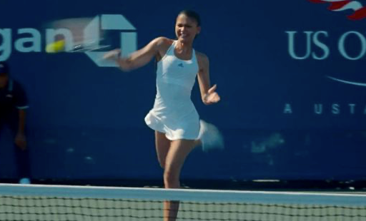 Zendaya look sexy and feminine playing tennis
