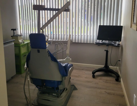 Dental Health — Happy Patient in Dental Chair in Palm Springs, CA