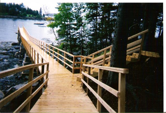 Maine Marine Construction — Intersection Of Wooden Stairways in Thomaston, ME