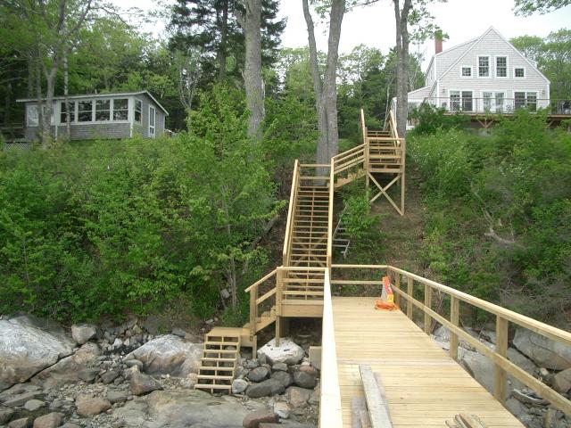Pier Systems — Wooden Stairways On The Forest in Thomaston, ME