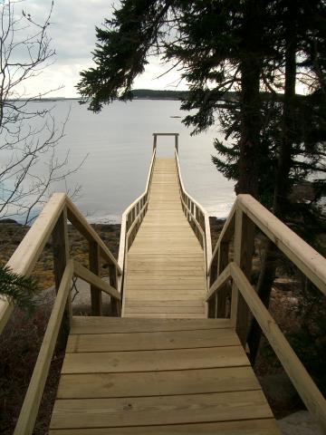 Marine Structures — Wooden Stairways And Shoreline in Thomaston, ME
