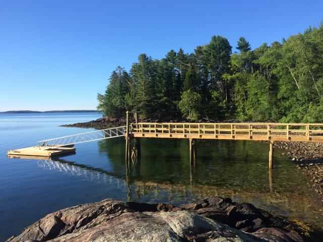 Tibbetts Marine — Crane Vessel At The Sea in Thomaston, ME Docking Systems — Dock And Aluminum Platform in Thomaston, ME