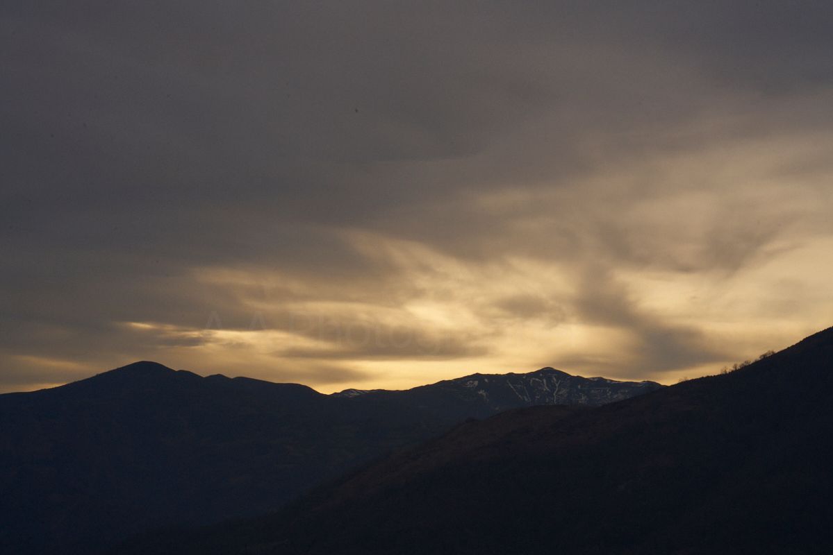 Atardecer con vistas a la Cordillera Cantábrica.