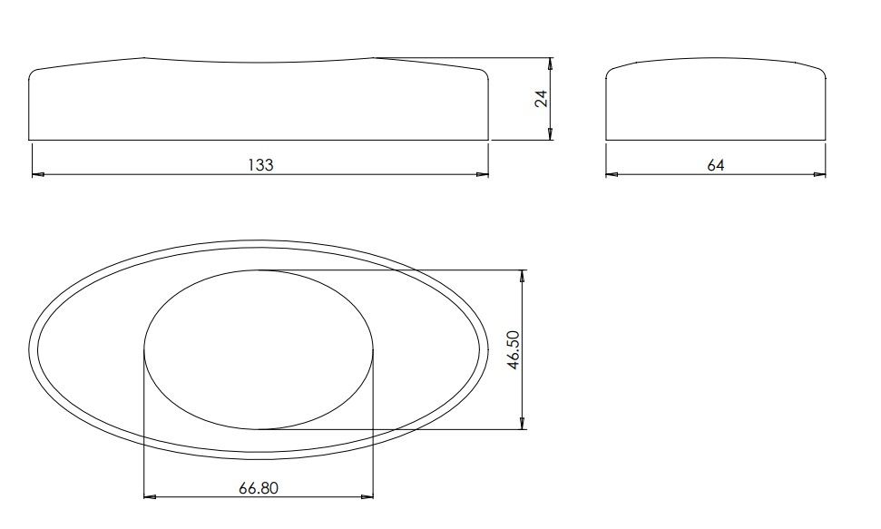Cover Plate for 22007B Spigot Duplex 2205 (PPC Black)