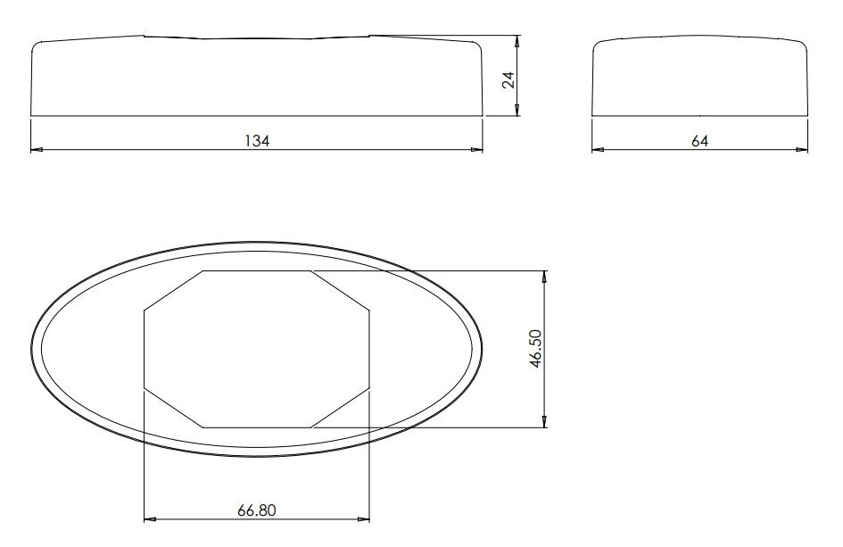 Cover Plate for 22008 Spigot Duplex 2205 (PPC Black)