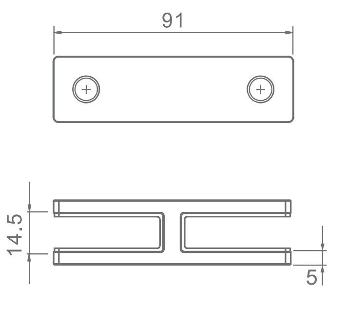 180 Degree Glass Stiffener Duplex 2205 Suits 10 to 12mm Glass