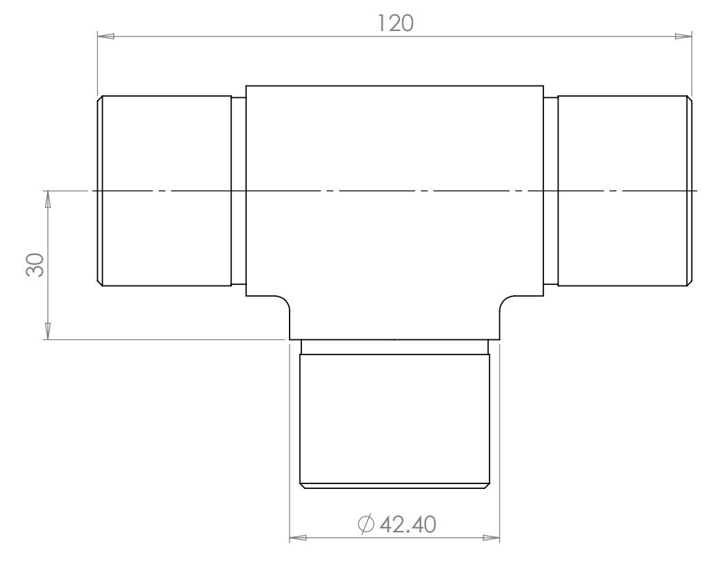 Long Tee 42.4mm Fix 316
